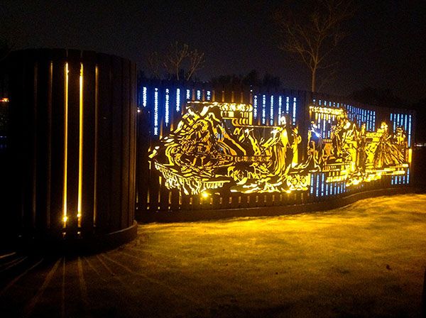 洛浦公园亮化提升工程之历史人物灯光雕塑工程